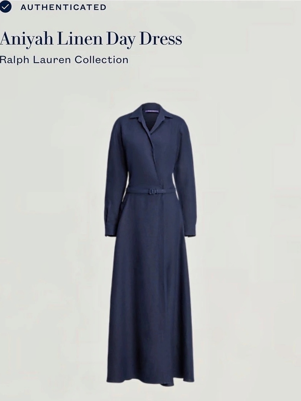 Ralph Lauren Aniyah Linen Day Dress Linen Maxi Dress in Blue Like New Size 4